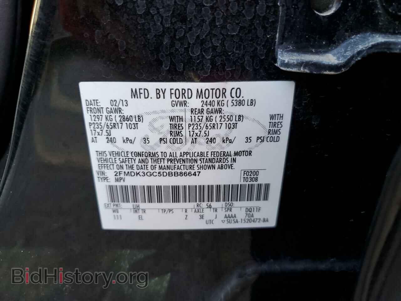 2013 FORD EDGE - VIN: 2FMDK3GC5DBB86647 - Photo 10