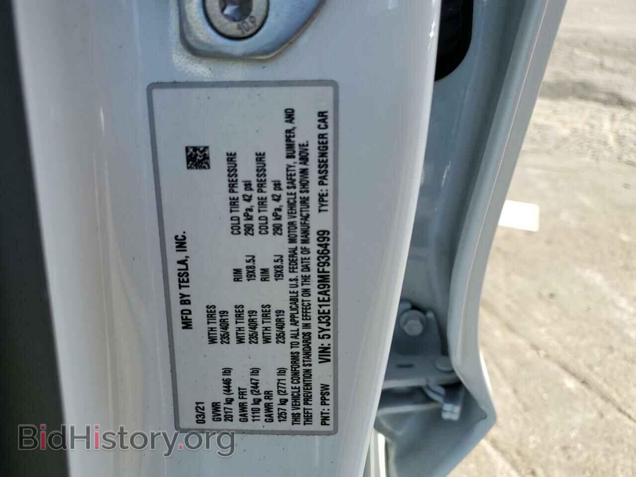 2021 TESLA MODEL 3 - VIN: 5YJ3E1EA9MF936499 - Photo 10
