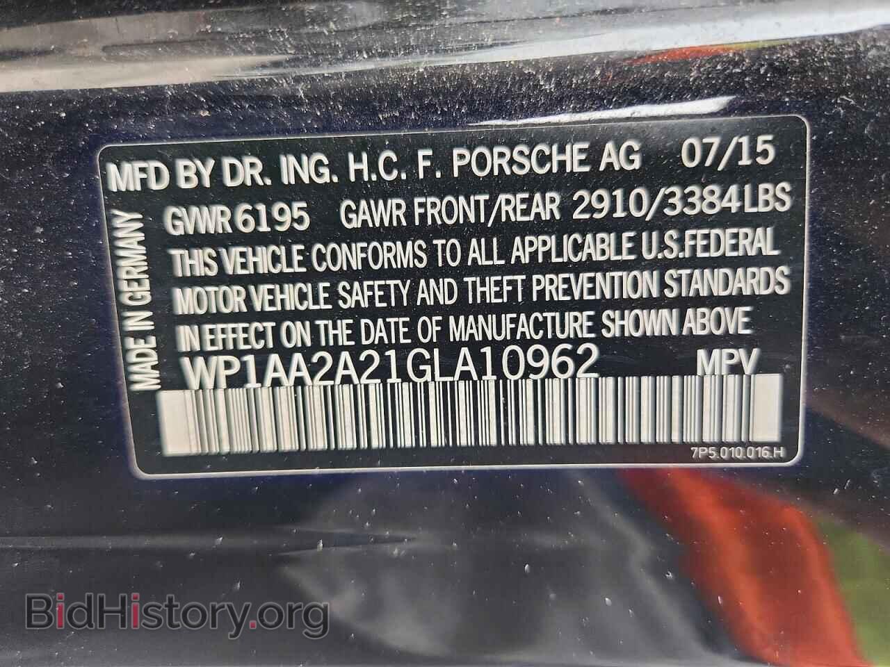 2016 PORSCHE CAYENNE - VIN: WP1AA2A21GLA10962 - Photo 13