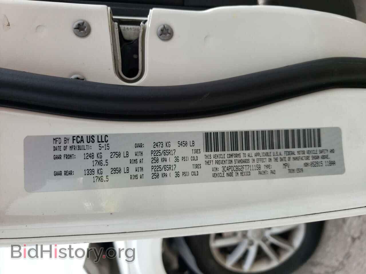2015 DODGE JOURNEY - VIN: 3C4PDCBG2FT711158 - Photo 12