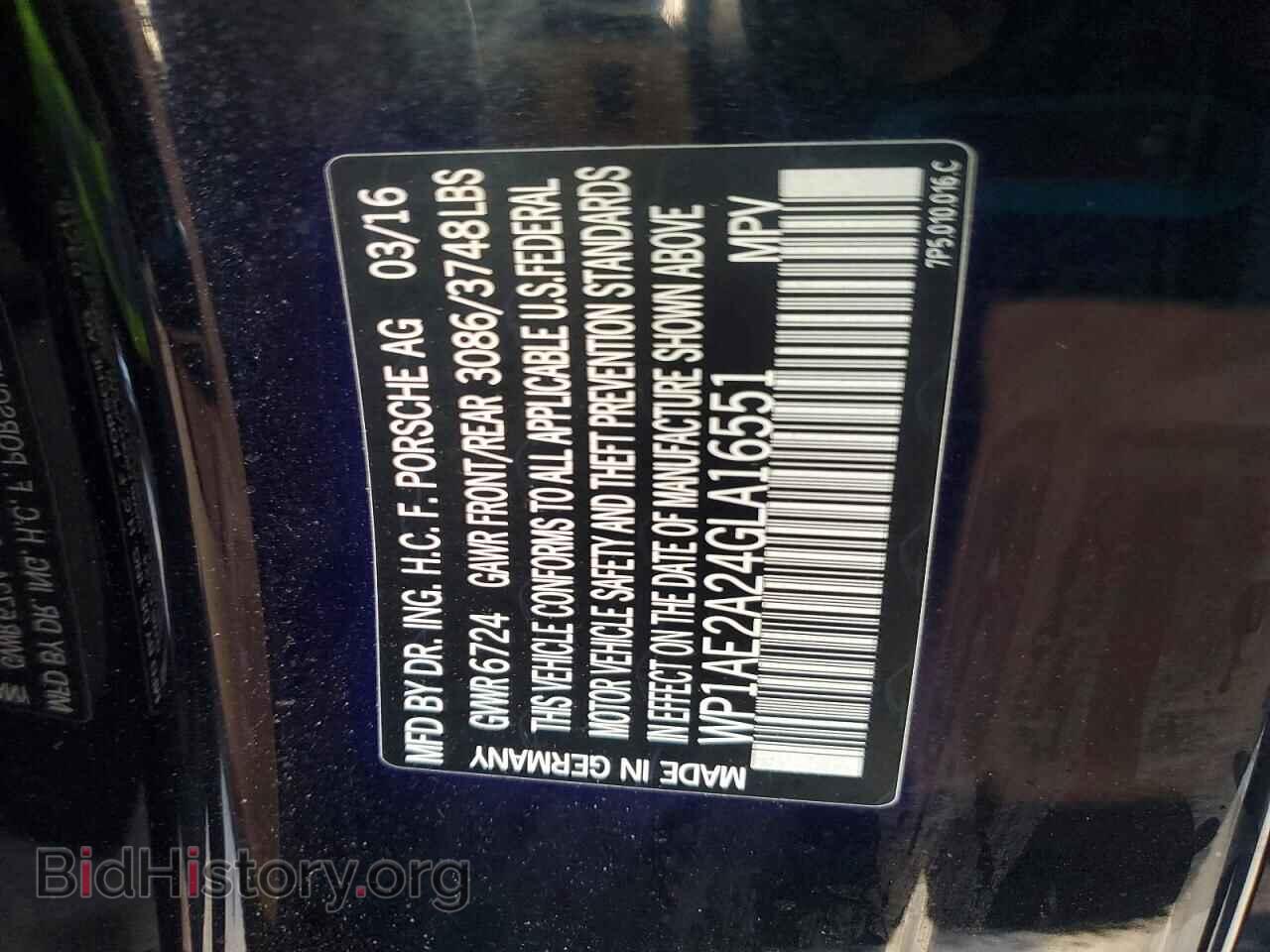 2016 PORSCHE CAYENNE - VIN: WP1AE2A24GLA16551 - Photo 13