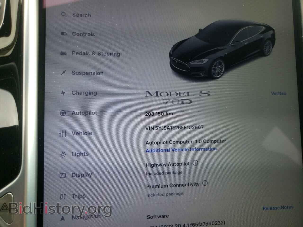 2015 TESLA MODEL S - VIN: 5YJSA1E26FF102967 - Photo 9