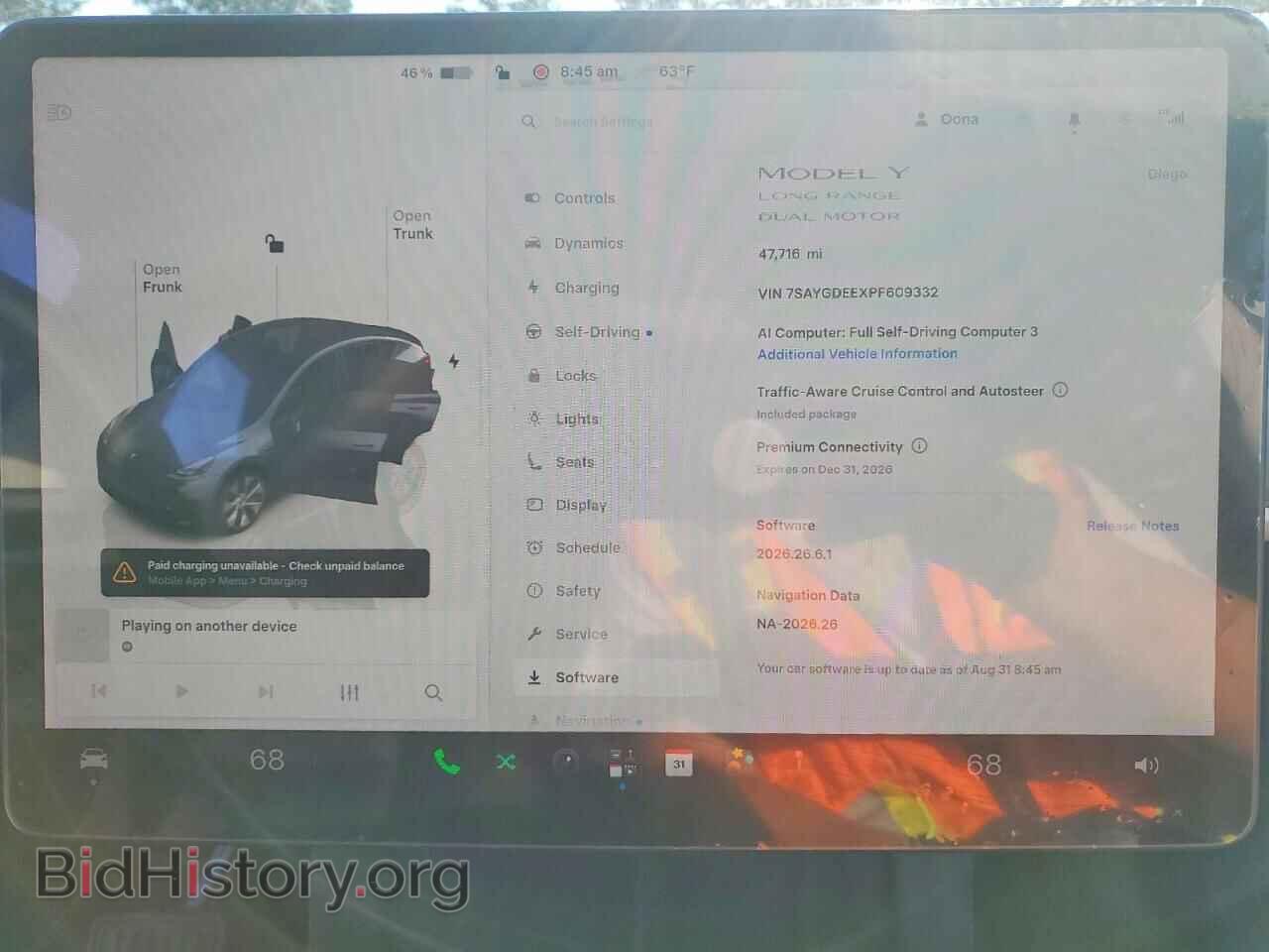 2023 TESLA MODEL Y - VIN: 7SAYGDEEXPF609332 - Photo 9