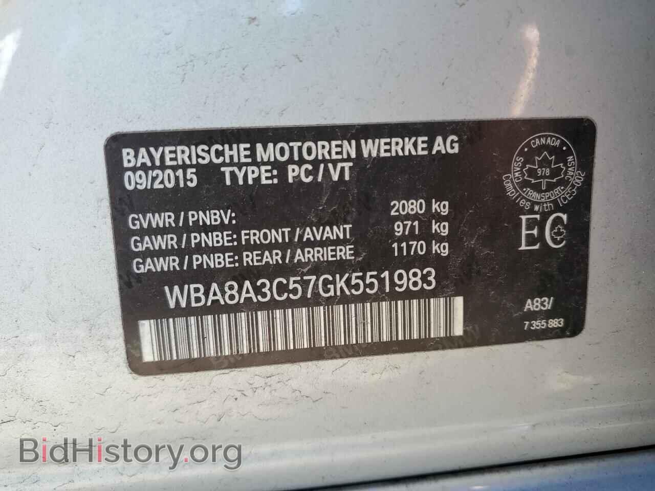 2016 BMW 3 SERIES - VIN: WBA8A3C57GK551983 - Фото 12