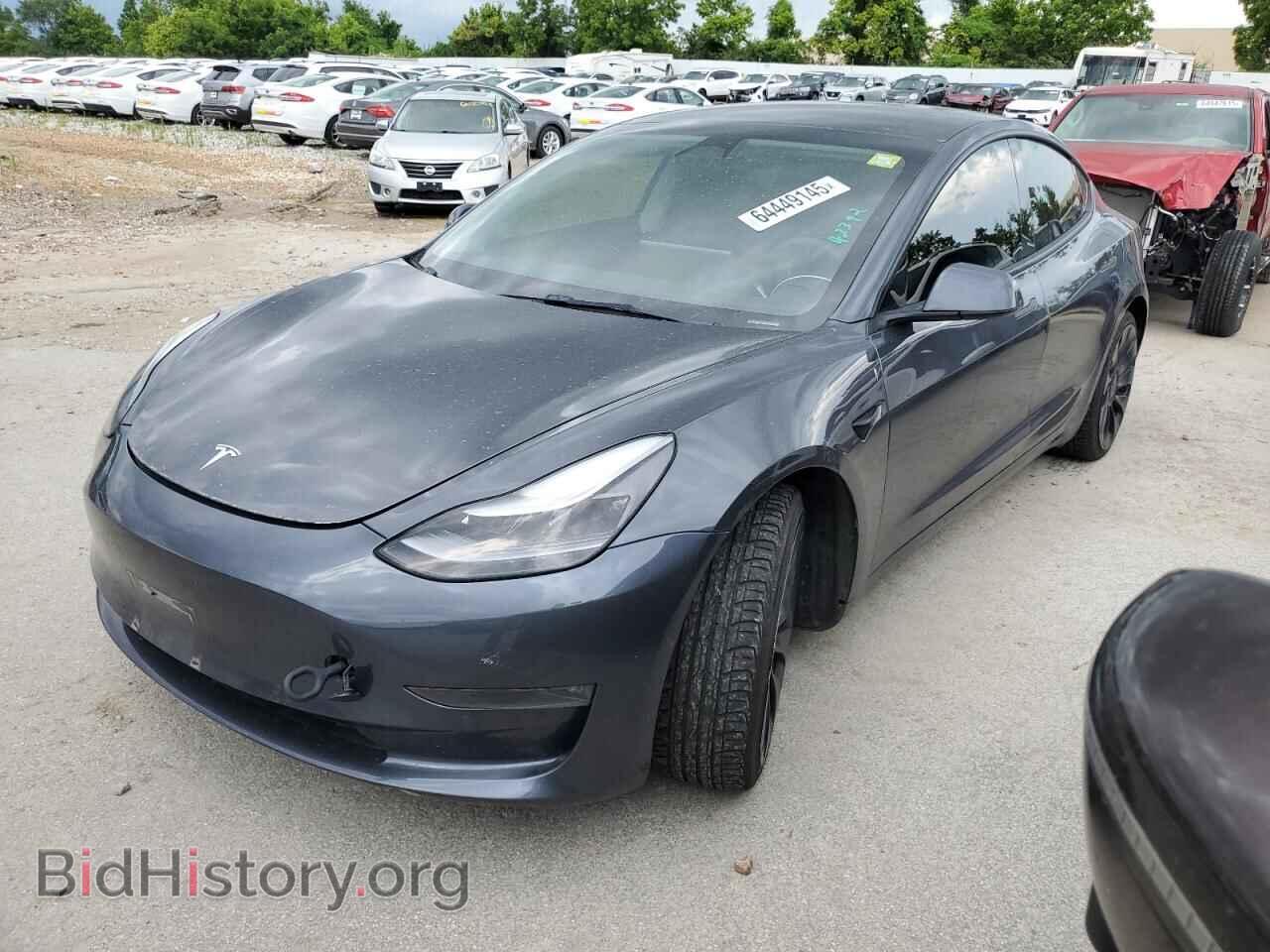 Photo 5YJ3E1EB7NF202096 - TESLA MODEL 3 2022