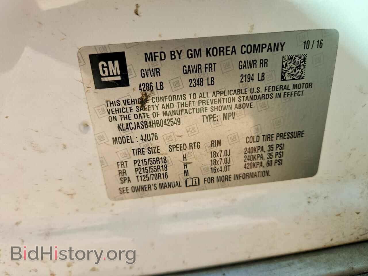 2017 BUICK ENCORE - VIN: KL4CJASB4HB042549 - Photo 13