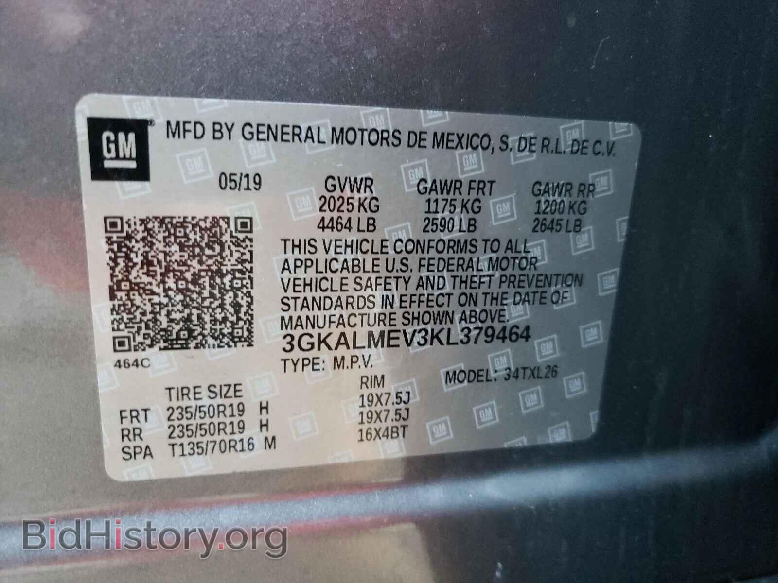 2019 GMC TERRAIN - VIN: 3GKALMEV3KL379464 - Photo 10