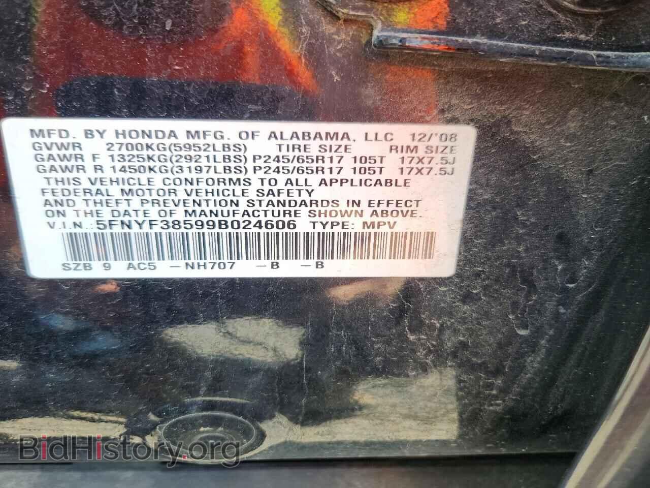 2009 HONDA PILOT - VIN: 5FNYF38599B024606 - Фото 13