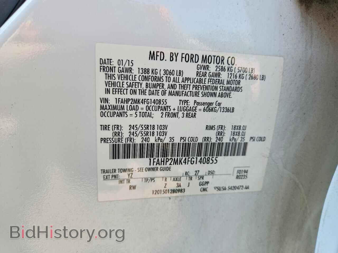 2015 FORD TAURUS - VIN: 1FAHP2MK4FG140855 - Photo 12