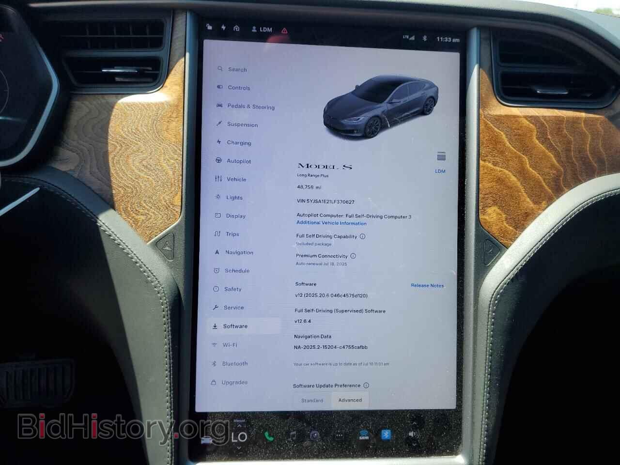 2020 TESLA MODEL S - VIN: 5YJSA1E21LF370627 - Photo 9