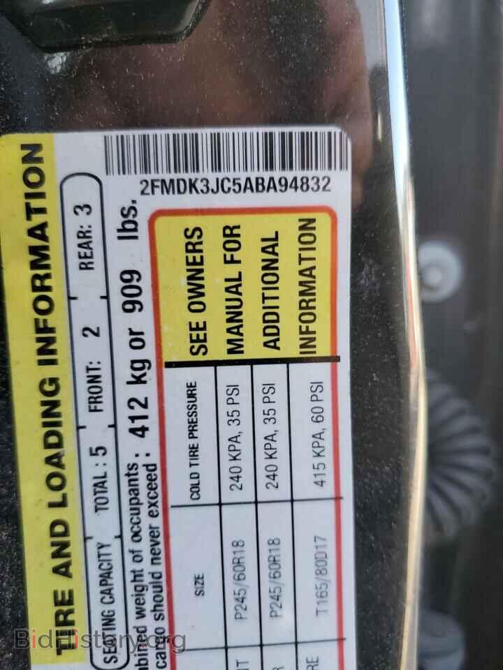 2010 FORD EDGE - VIN: 2FMDK3JC5ABA94832 - Фото 10
