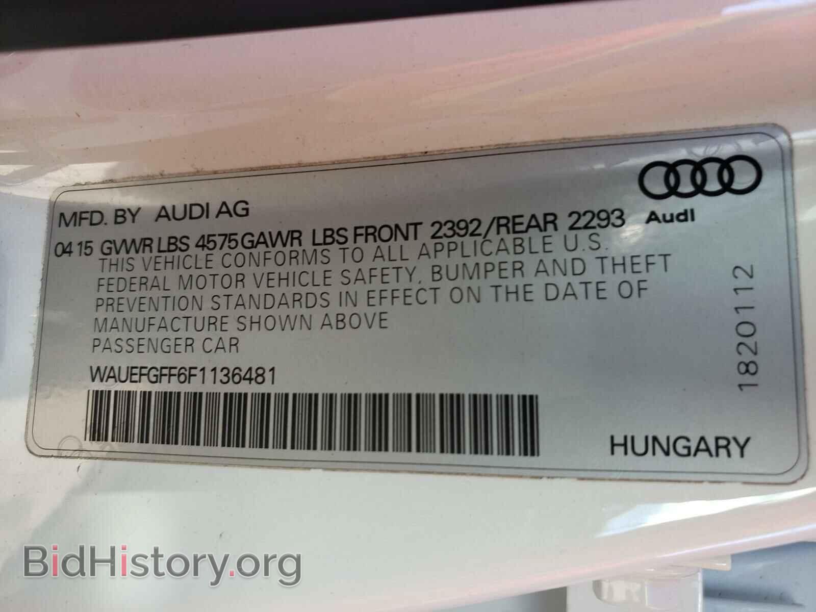 2015 AUDI A3 - VIN: WAUEFGFF6F1136481 - Фото 10