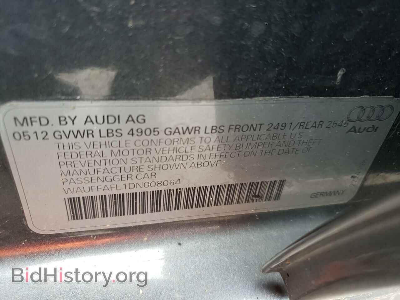 2013 AUDI A4 - VIN: WAUFFAFL1DN008064 - Photo 12