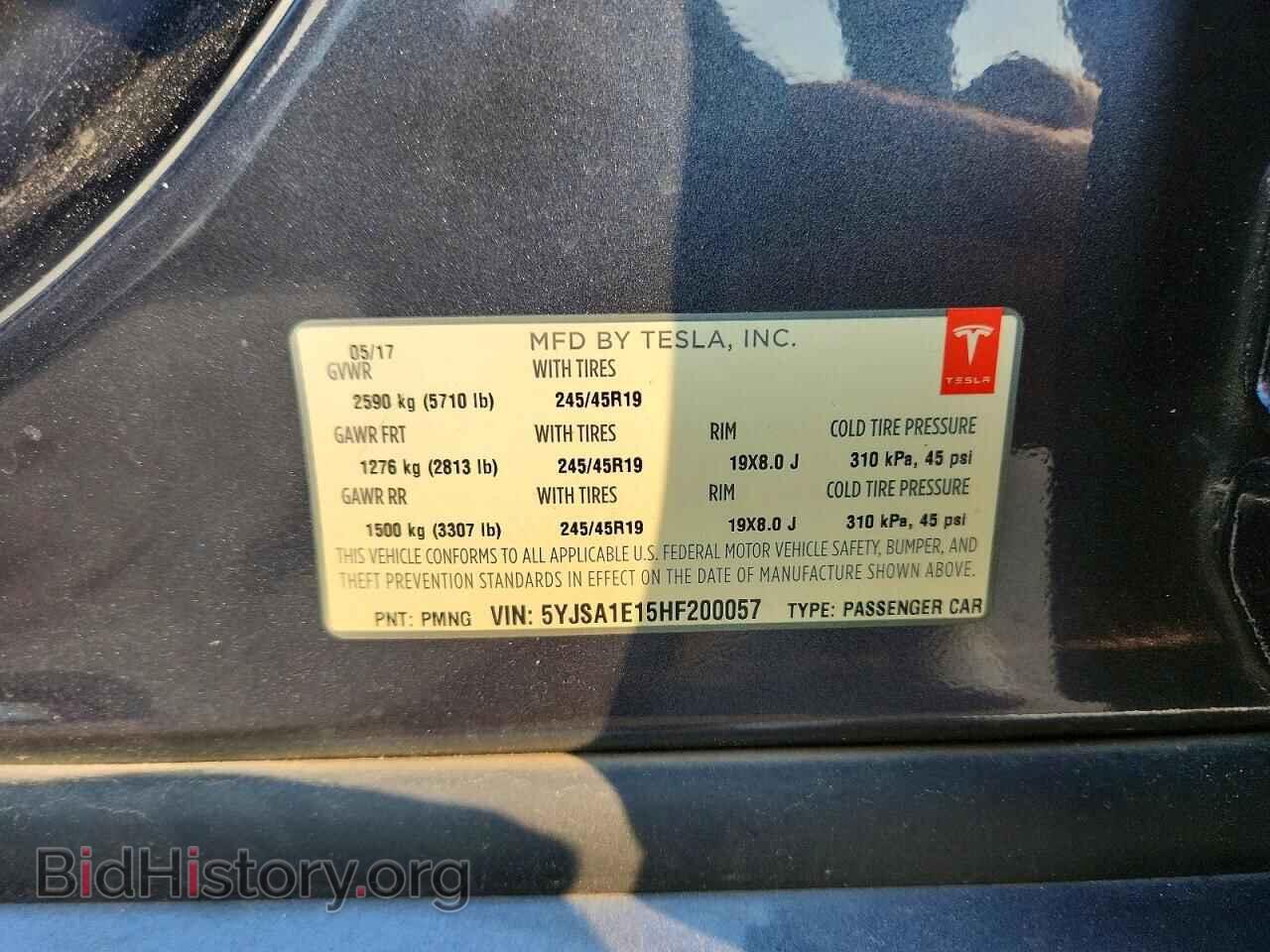 2017 TESLA MODEL S - VIN: 5YJSA1E15HF200057 - Photo 12