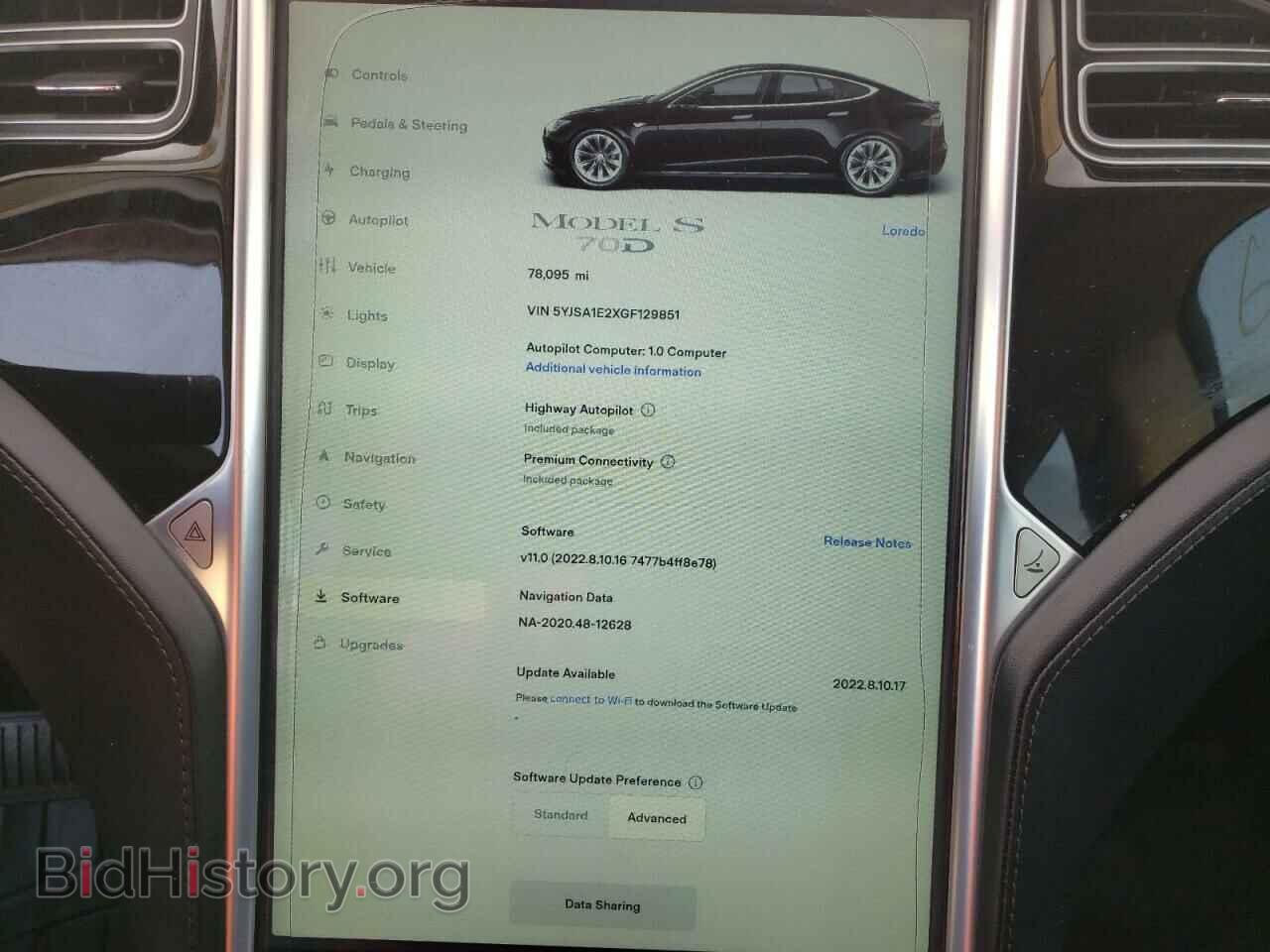 2016 TESLA MODEL S - VIN: 5YJSA1E2XGF129851 - Photo 9