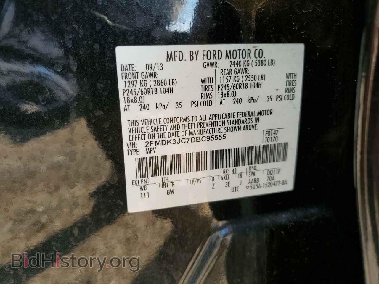 2013 FORD EDGE - VIN: 2FMDK3JC7DBC95555 - Photo 10