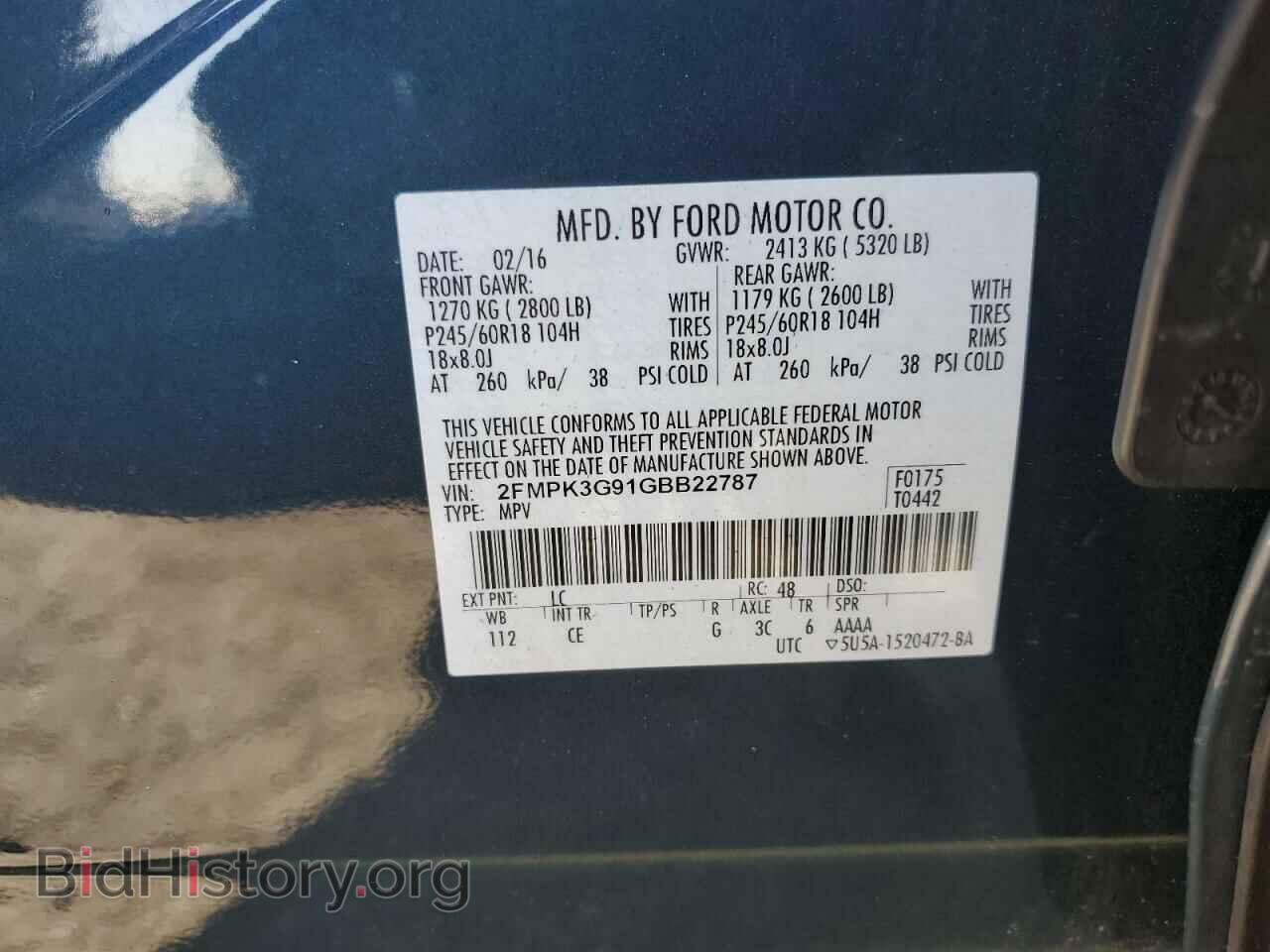 2016 FORD EDGE - VIN: 2FMPK3G91GBB22787 - Photo 10