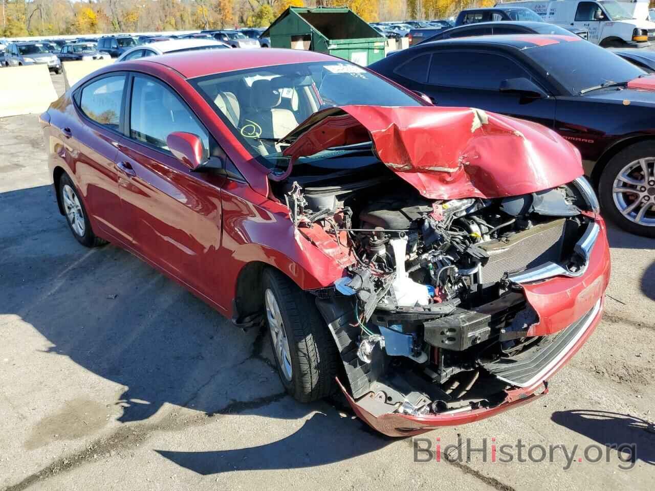 Photo KMHDH4AE6GU524988 - HYUNDAI ELANTRA 2016