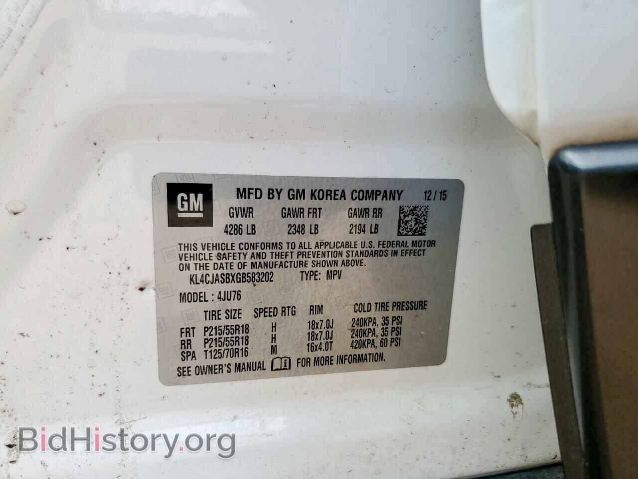 2016 BUICK ENCORE - VIN: KL4CJASBXGB583202 - Photo 13