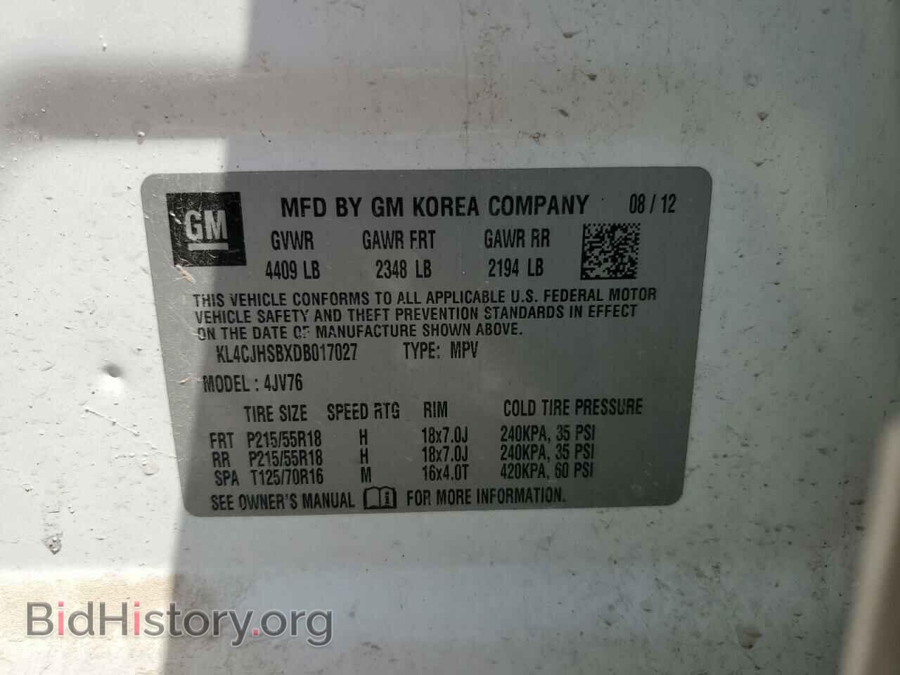 2013 BUICK ENCORE - VIN: KL4CJHSBXDB017027 - Photo 12