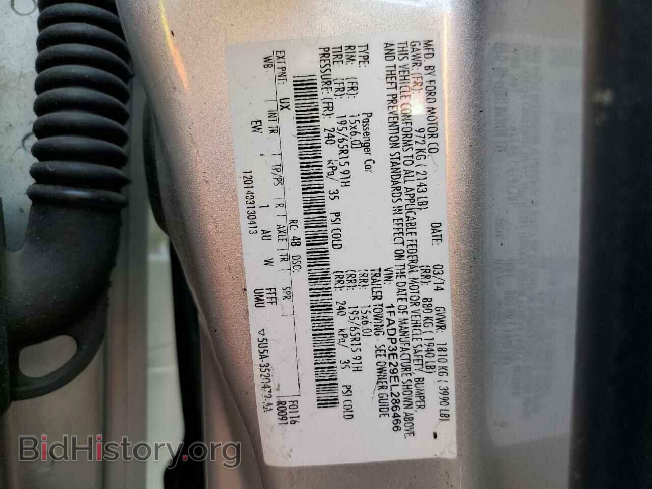 2014 FORD FOCUS - VIN: 1FADP3E29EL286466 - Фото 10