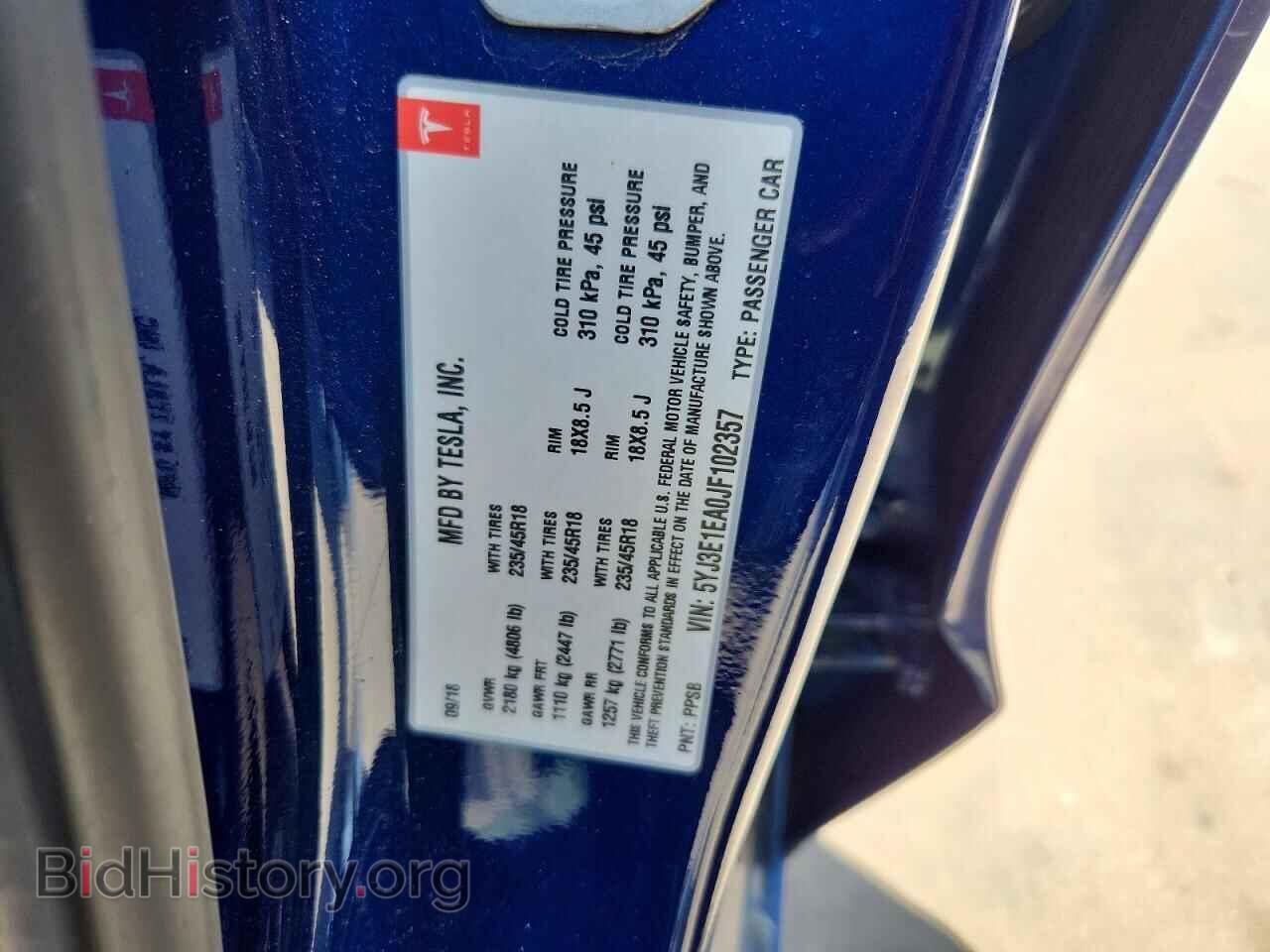 2018 TESLA MODEL 3 - VIN: 5YJ3E1EA0JF102357 - Photo 12