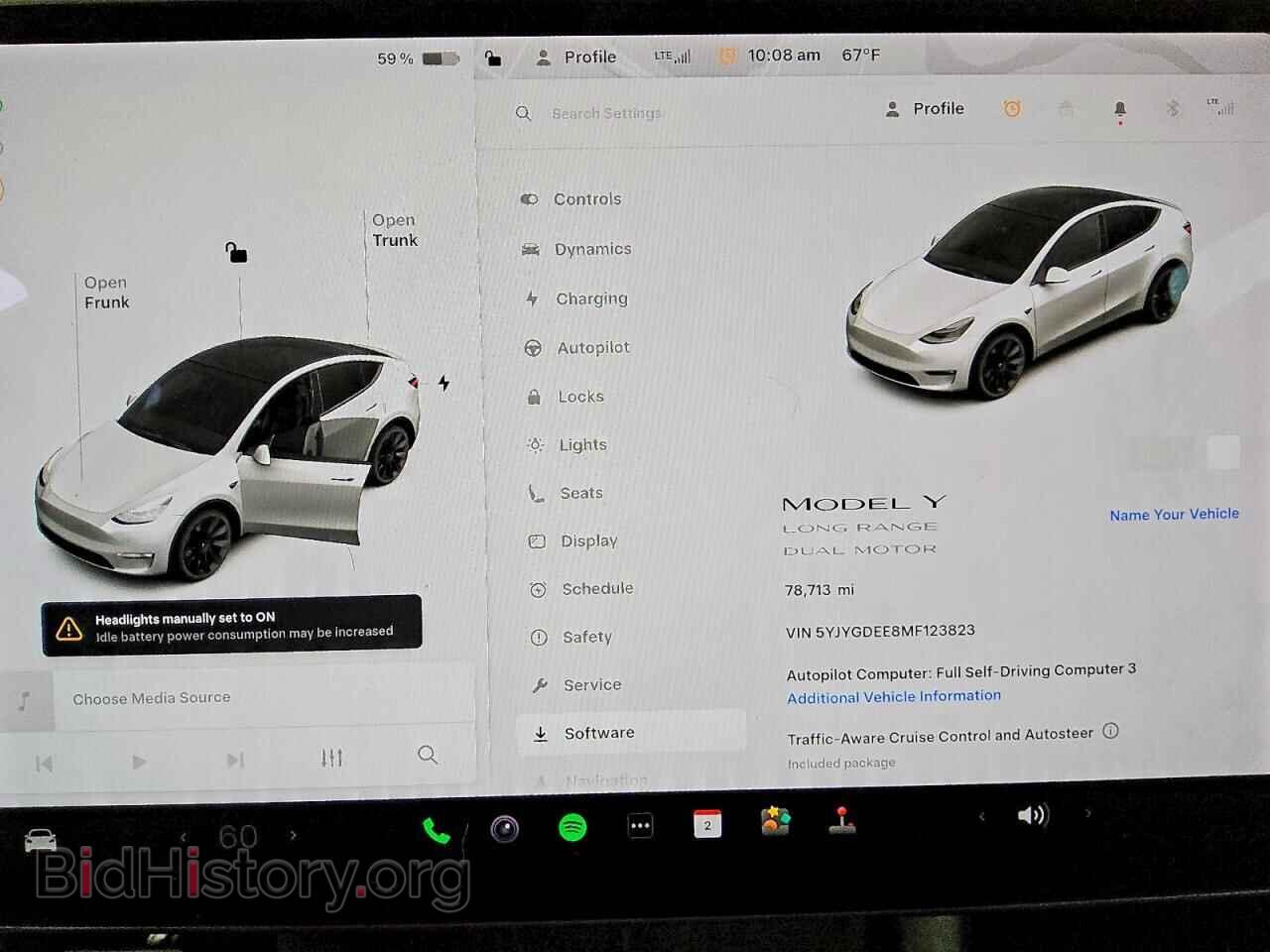 2021 TESLA MODEL Y - VIN: 5YJYGDEE8MF123823 - Photo 9