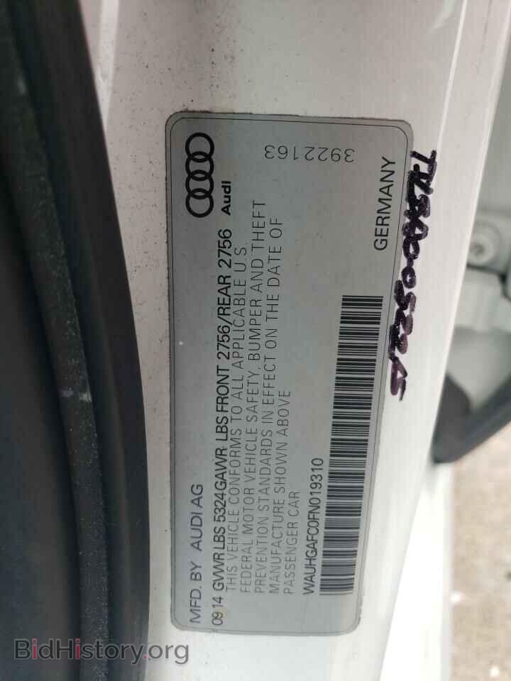 2015 AUDI A6 - VIN: WAUGHAFC0FN019310 - Фото 12