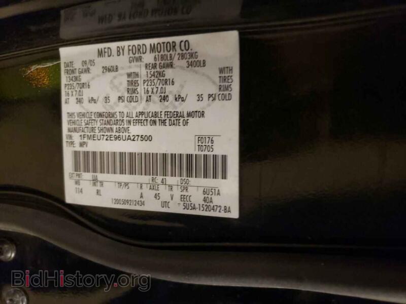2006 Ford EXPLORER (VIN 1FMEU72E96UA27500) — photo 10 of 10
