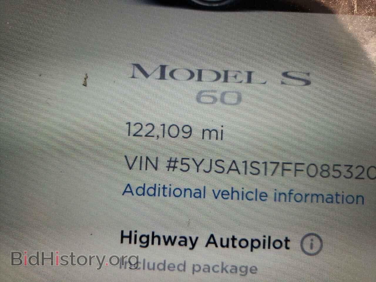 2015 TESLA MODEL S - VIN: 5YJSA1S17FF085320 - Photo 8