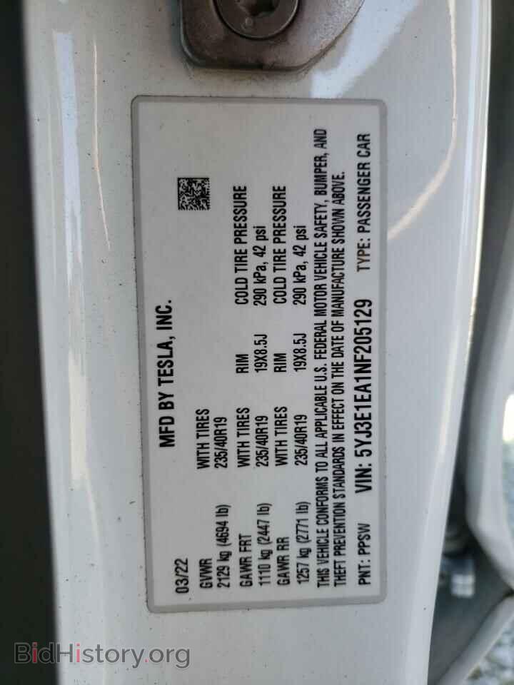 2022 TESLA MODEL 3 - VIN: 5YJ3E1EA1NF205129 - Photo 13
