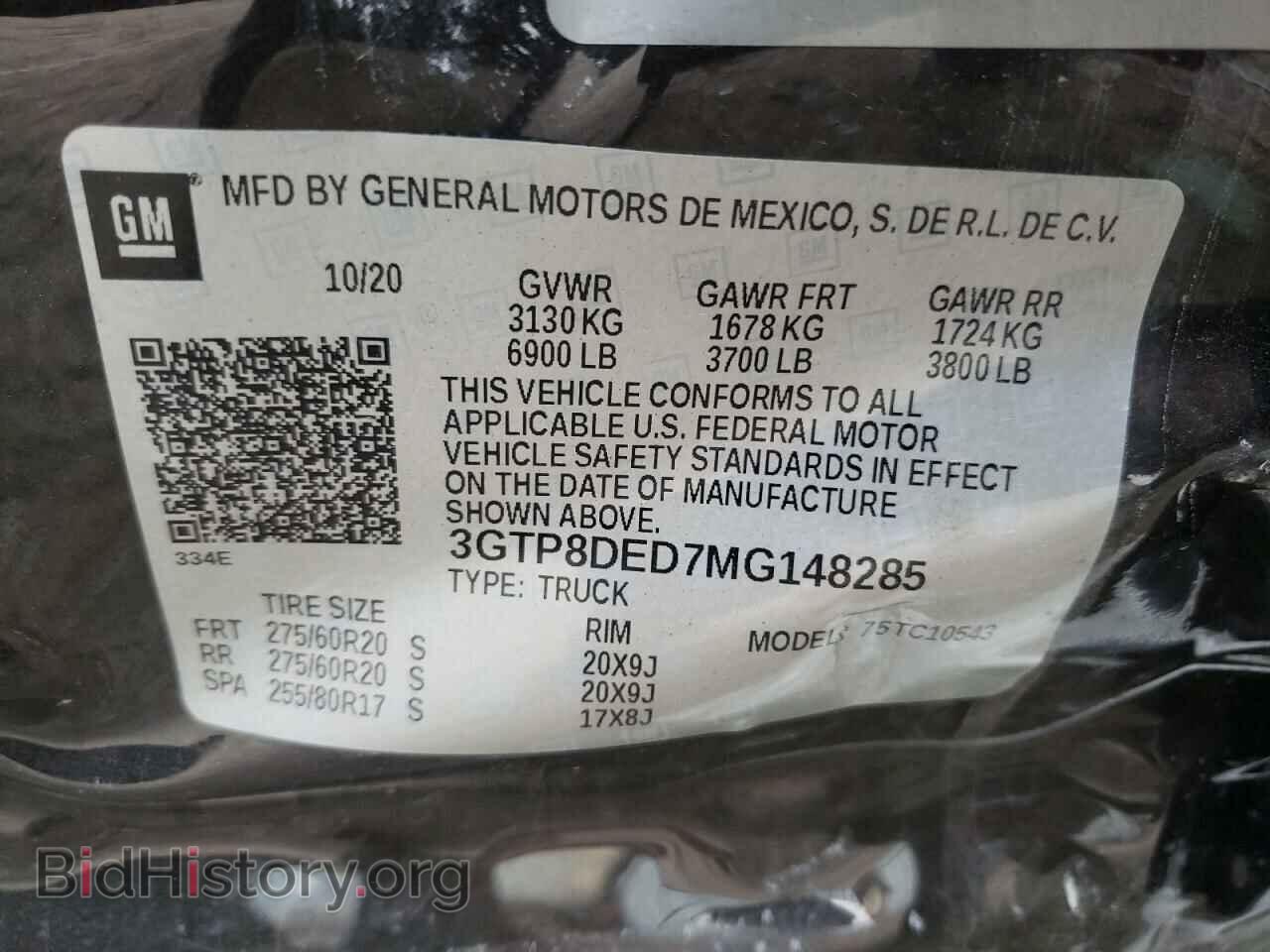 2021 GMC SIERRA - VIN: 3GTP8DED7MG148285 - Фото 10