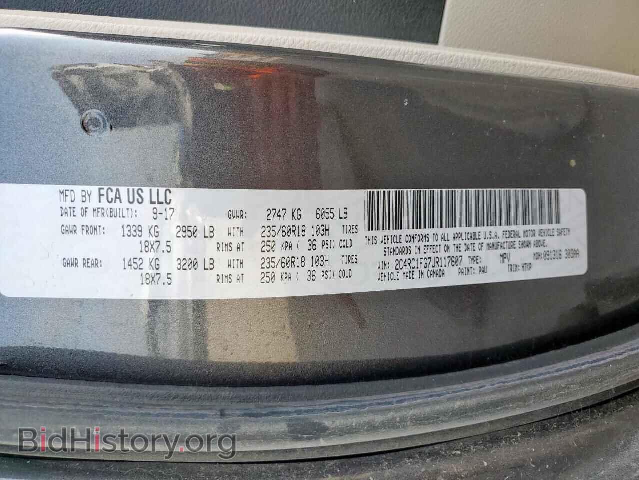 2018 CHRYSLER PACIFICA - VIN: 2C4RC1FG7JR117607 - Photo 13