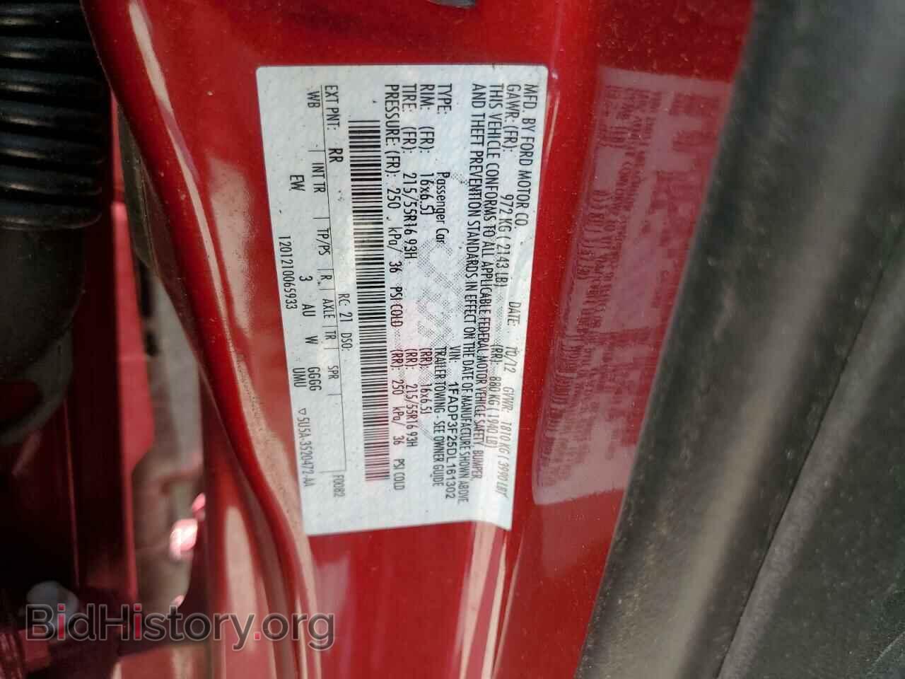 2013 FORD FOCUS - VIN: 1FADP3F25DL161302 - Фото 12