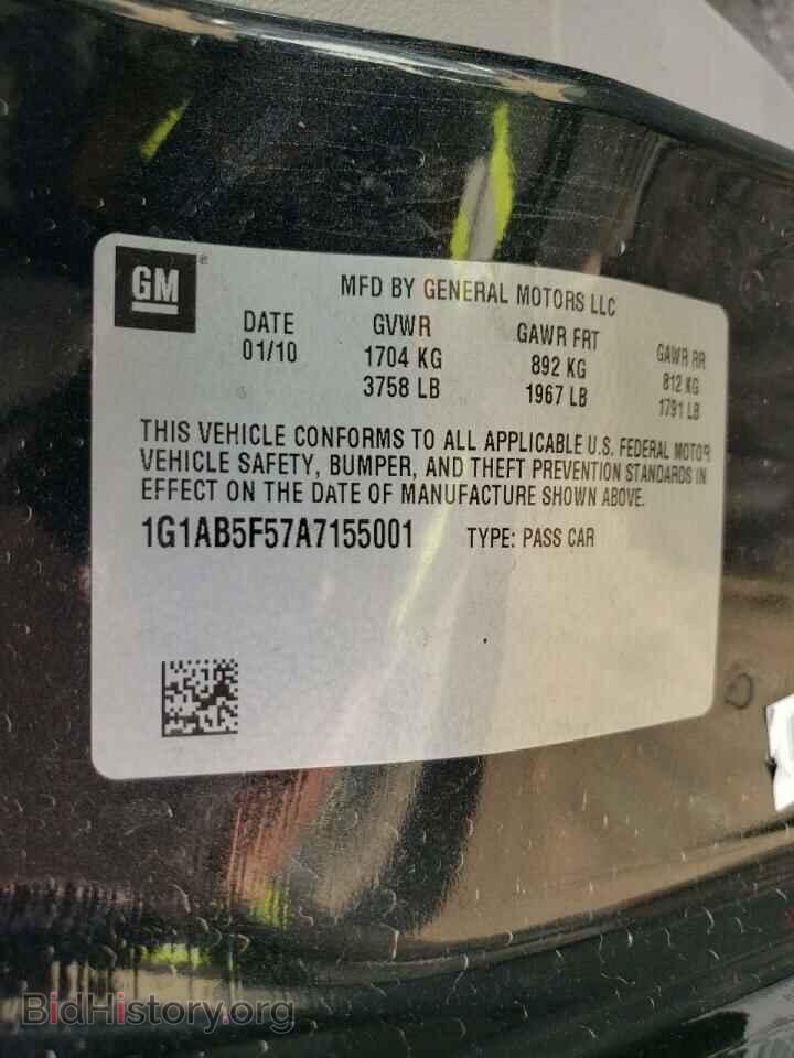2010 CHEVROLET ALL Models - VIN: 1G1AB5F57A7155001 - Photo 12