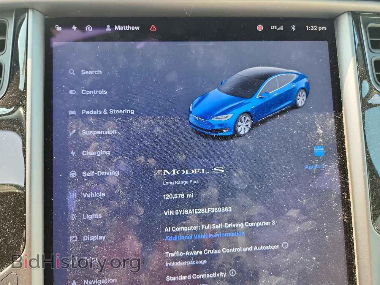 2020 TESLA MODEL S - VIN: 5YJSA1E28LF369863 - Photo 9