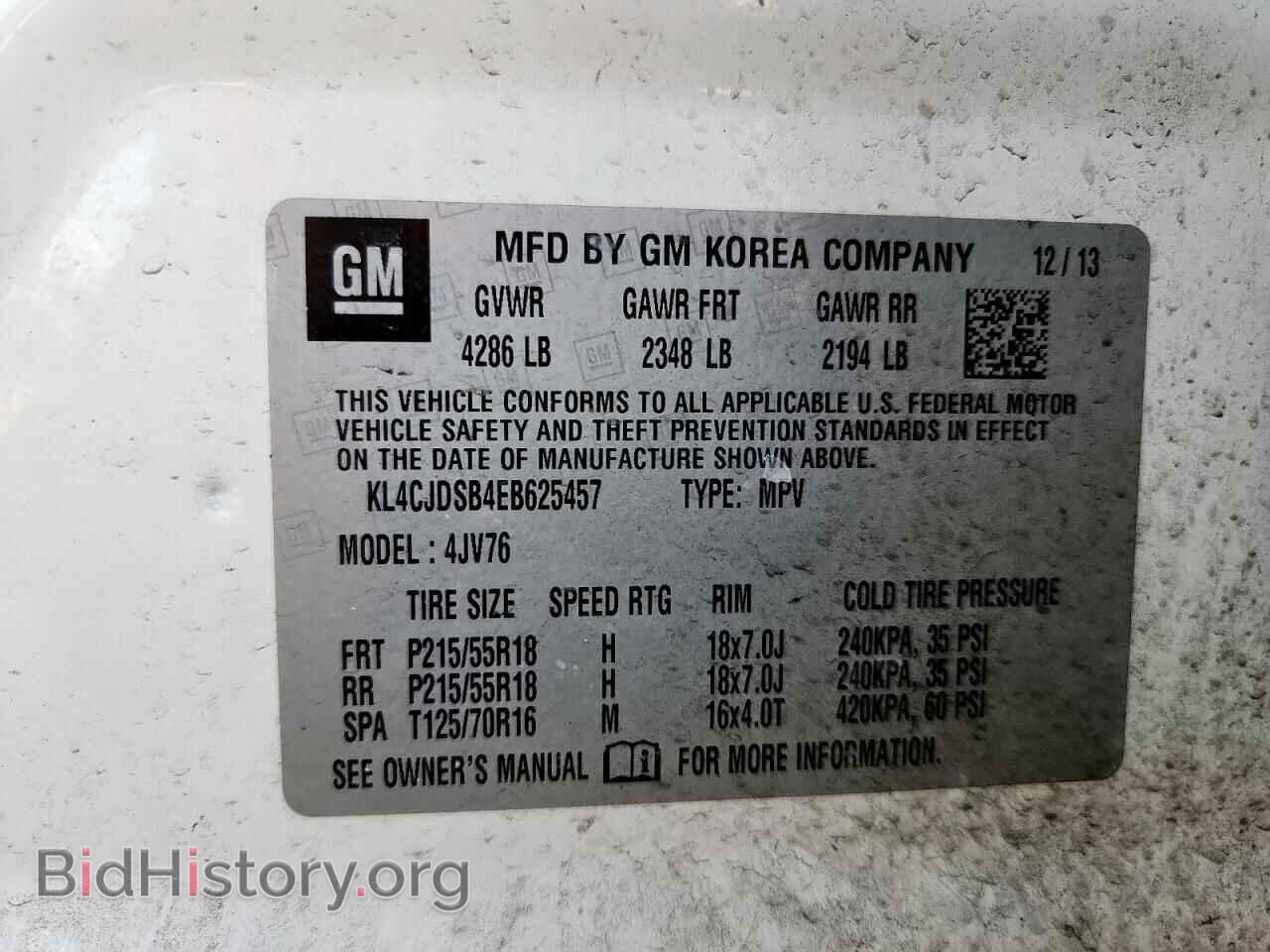 2014 BUICK ENCORE - VIN: KL4CJDSB4EB625457 - Photo 14