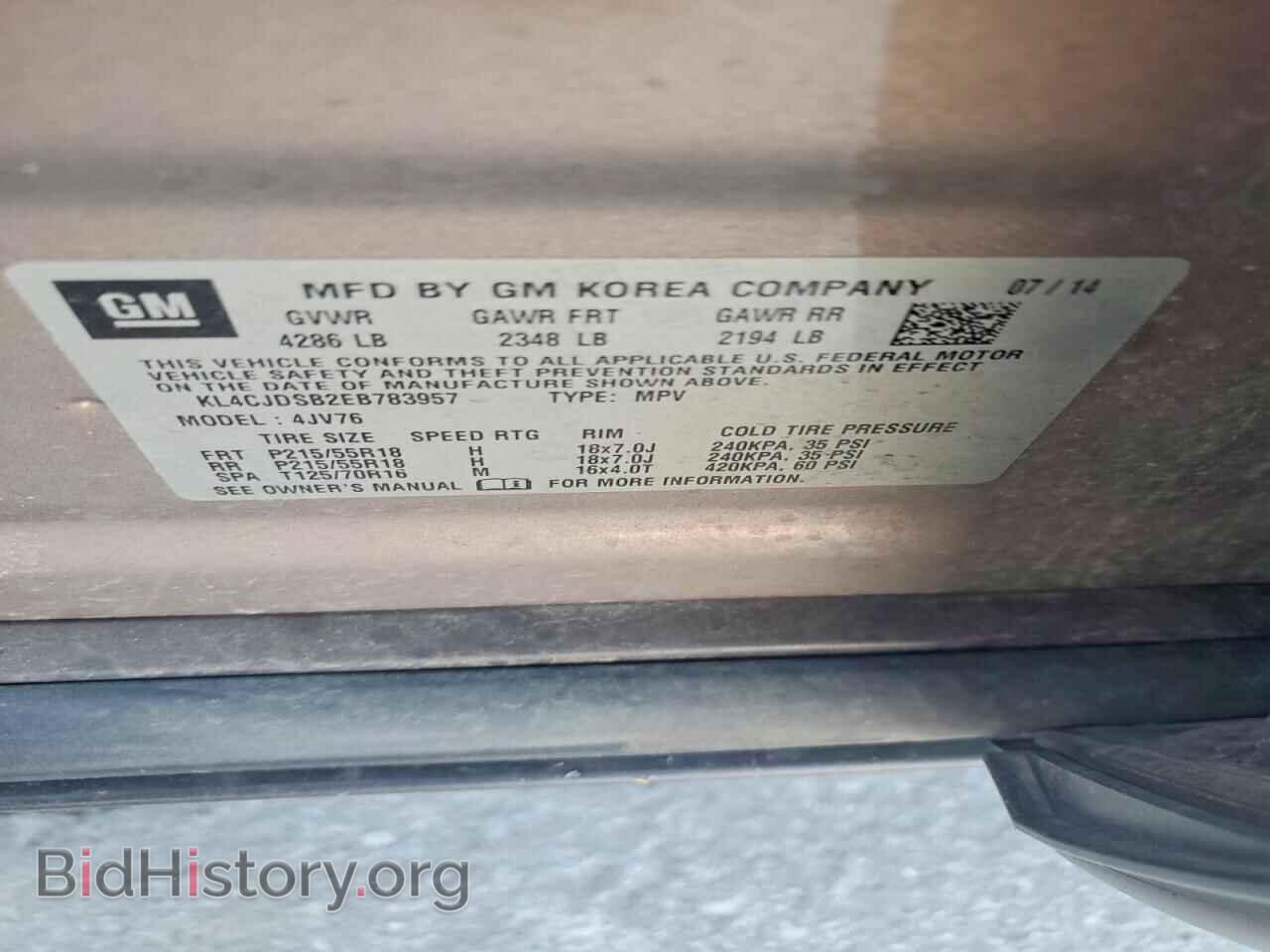 2014 BUICK ENCORE - VIN: KL4CJDSB2EB783957 - Photo 13