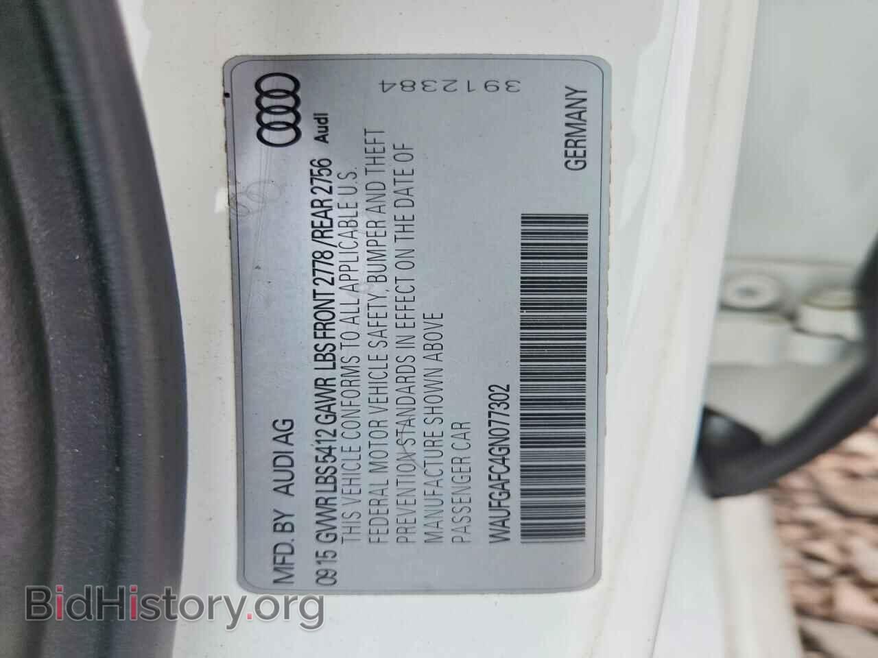 2016 AUDI A6 - VIN: WAUFGAFC4GN077302 - Photo 12