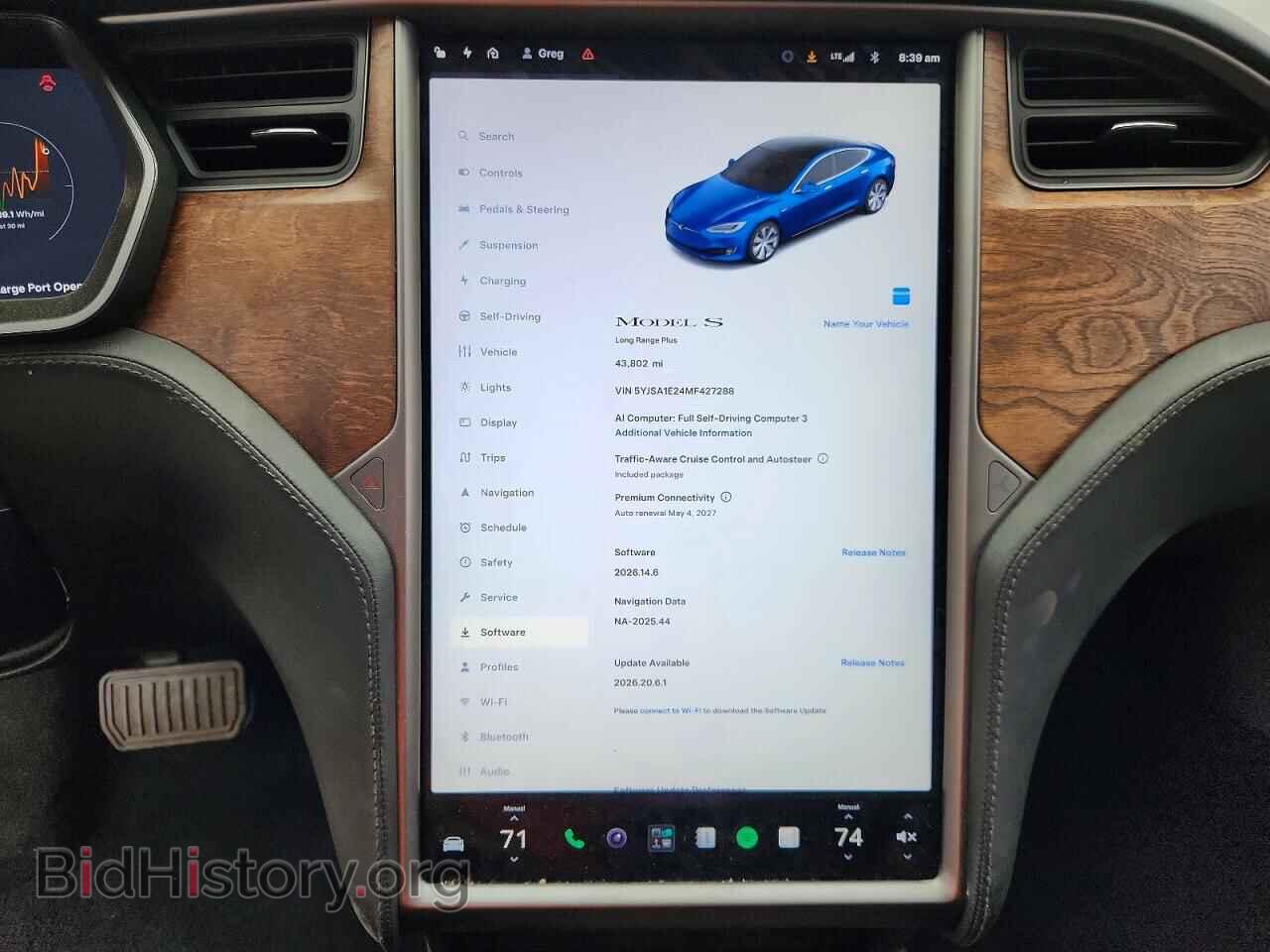2021 TESLA MODEL S - VIN: 5YJSA1E24MF427288 - Photo 9