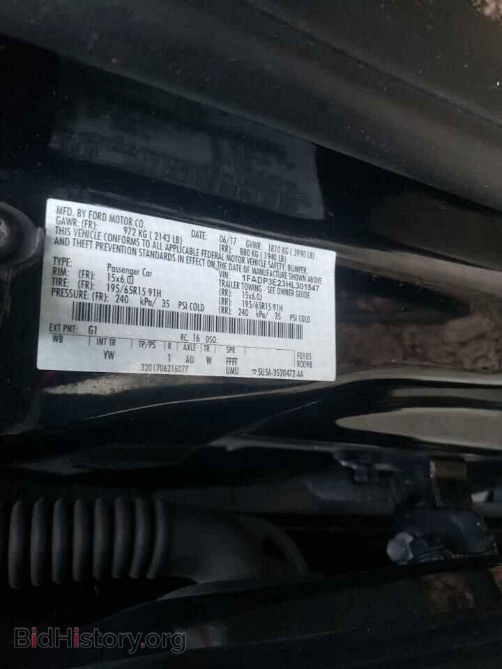 2017 FORD FOCUS - VIN: 1FADP3E23HL301547 - Фото 10