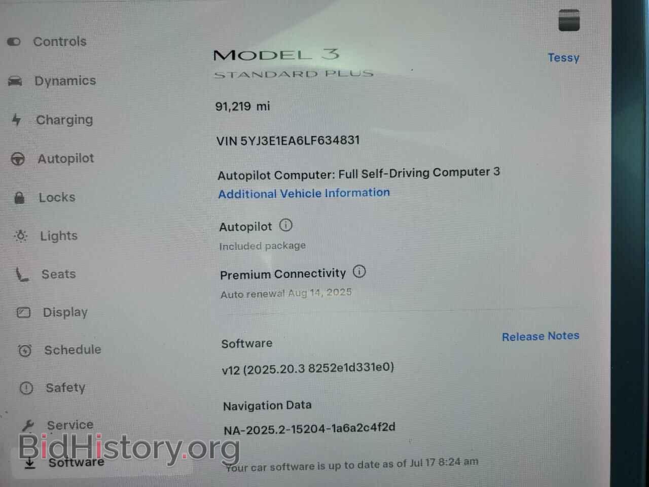2020 TESLA MODEL 3 - VIN: 5YJ3E1EA6LF634831 - Фото 9
