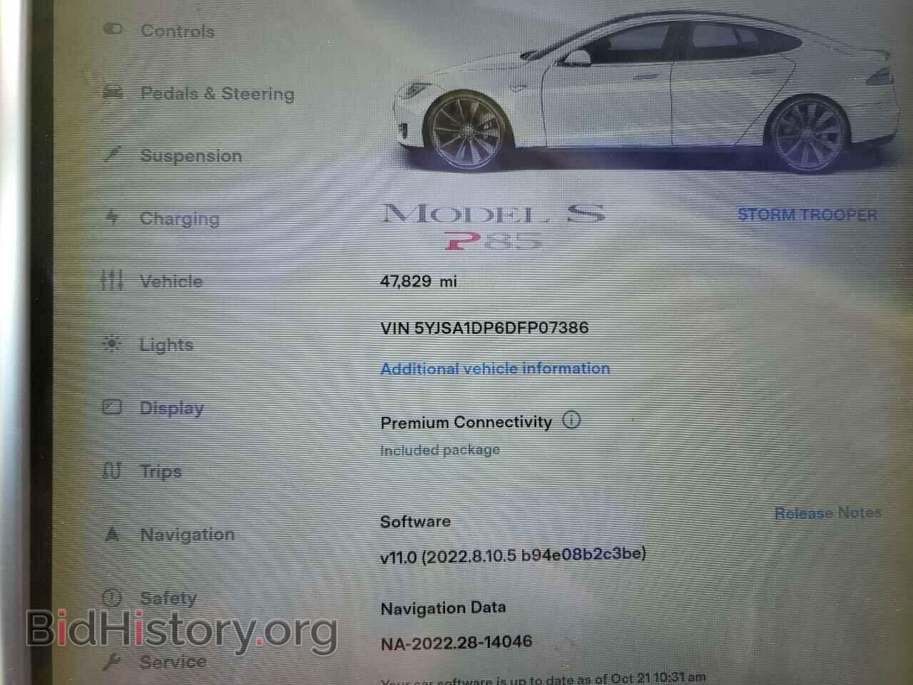 2013 TESLA MODEL S - VIN: 5YJSA1DP6DFP07386 - Photo 8