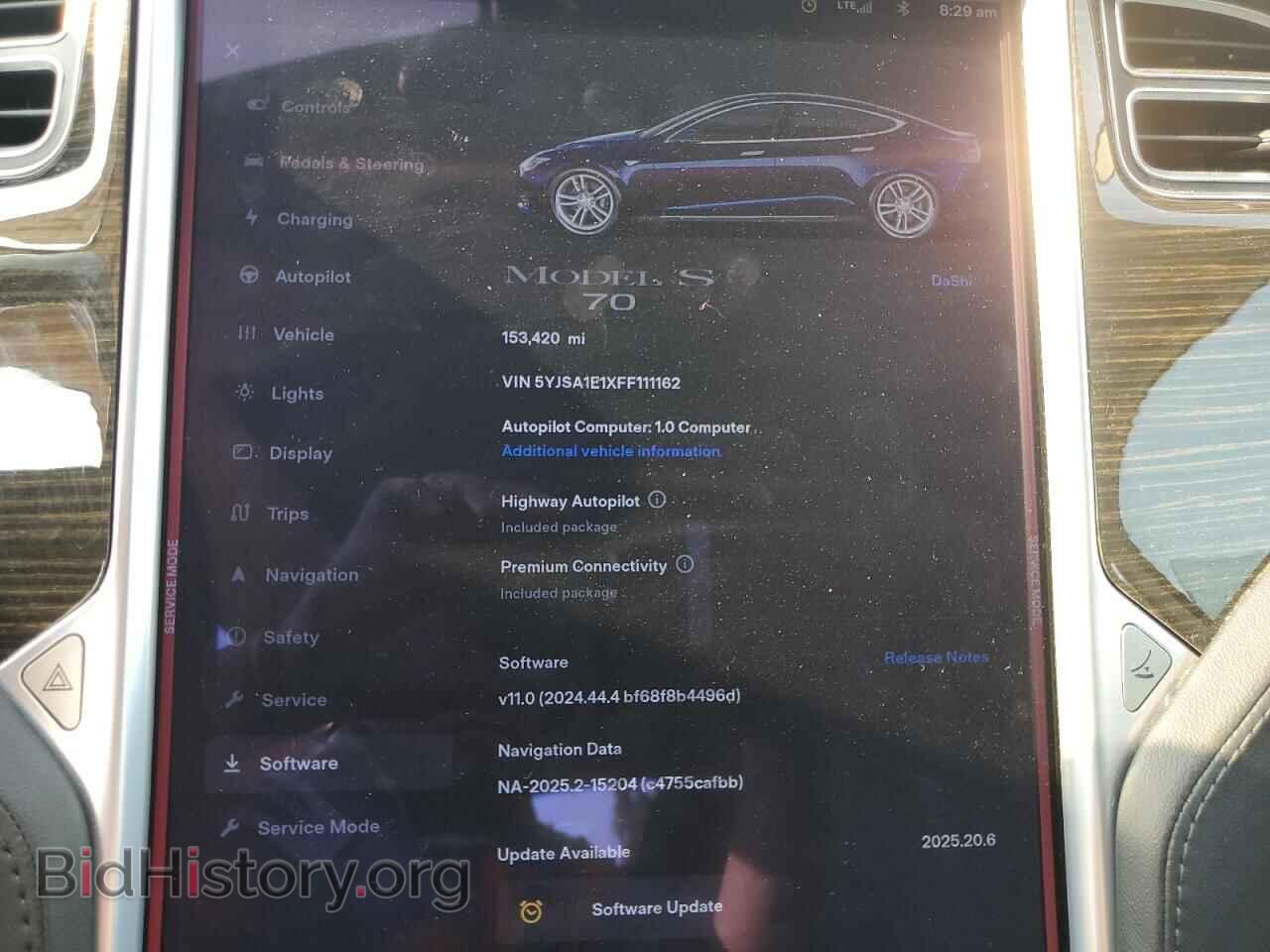 2015 TESLA MODEL S - VIN: 5YJSA1E1XFF111162 - Photo 9