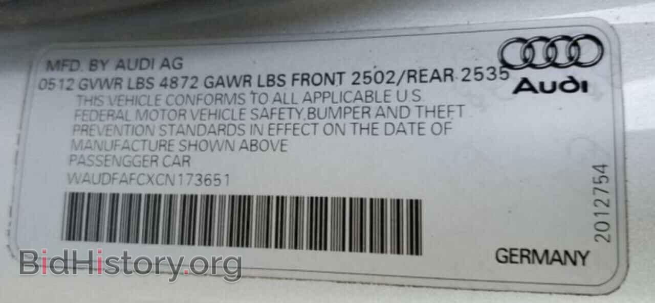2012 AUDI A6 - VIN: WAUDFAFCXCN173651 - Фото 10