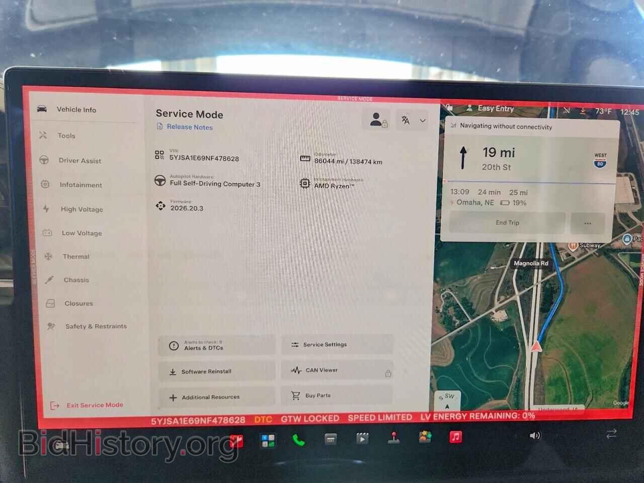 2022 TESLA MODEL S - VIN: 5YJSA1E69NF478628 - Photo 9