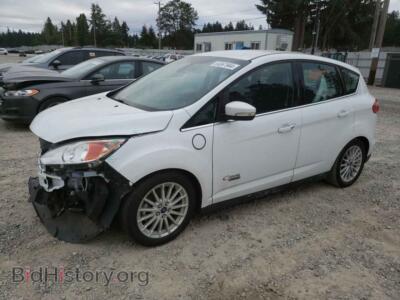 2013 Ford CMAX Premium, белый — VIN 1FADP5CU3DL516520, Copart