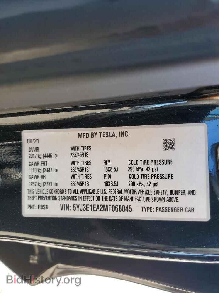 2021 TESLA MODEL 3 - VIN: 5YJ3E1EA2MF066045 - Photo 13
