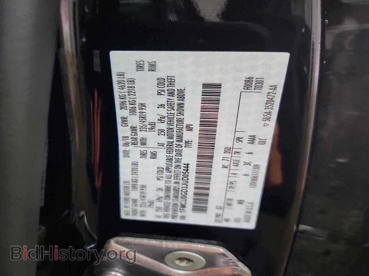 2018 FORD ESCAPE - VIN: 1FMCU0GD3JUD05444 - Фото 13