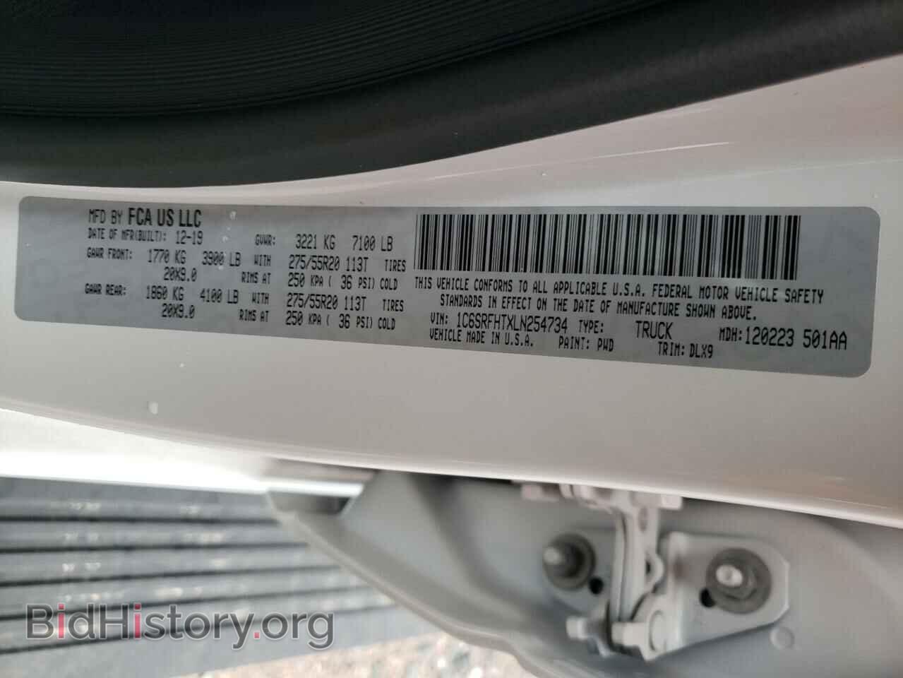 2020 RAM 1500 - VIN: 1C6SRFHTXLN254734 - Photo 10